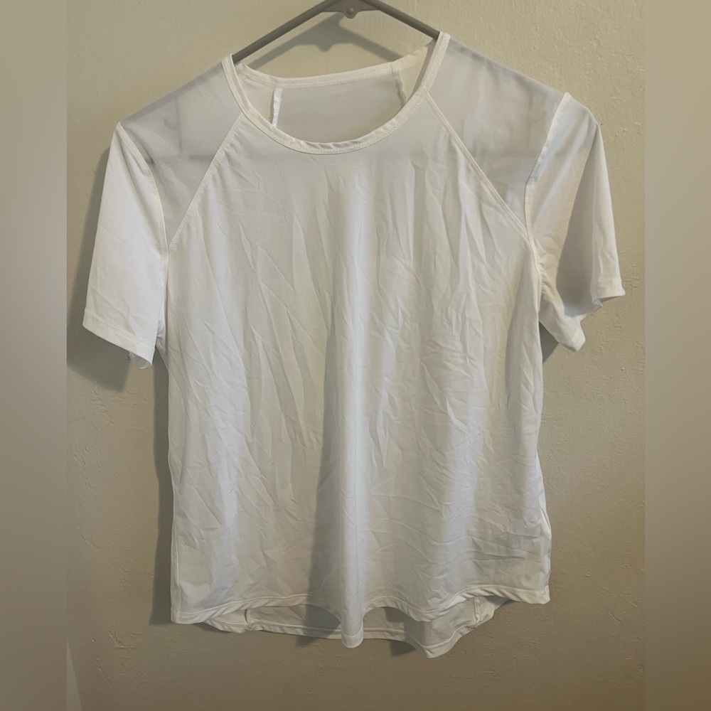 Quince Elegant White Short Sleeve Top